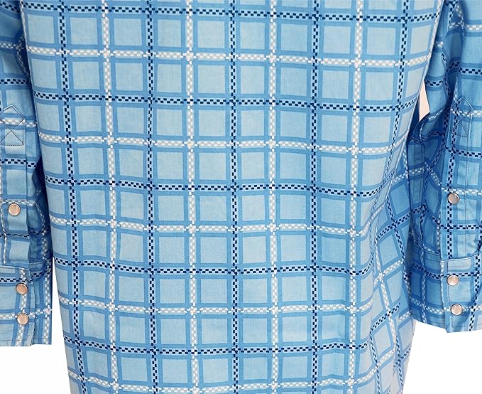 BOCOMAL FR Shirts for Men Printed Plaid Flame Resistant NFPA2112/CAT2 6.5oz Lightweight Fire Retardant Shirt