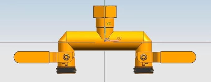 Garden Hose Splitter, 3/4” Rust and Freeze Resistant Outdoor Hose Manifold with 2 green Extra Long Handles Faucet Adapter-Heavy Duty Brass 2-Way Valve