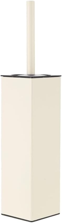 BGL Standing Toilet Brush and Holder Matte White Aluminium Toilet Bowl Cleaner Brush and Holder for Bathroom Storage and Organization, Square Design Sturdy and Space Saving