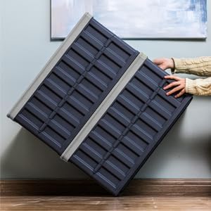 Citylife 64L Collapsible Storage Bins with Lids Plastic Storage Containers for Organizing Stackable Storage Box Large Heavy Duty Utility Crates, 4 Packs