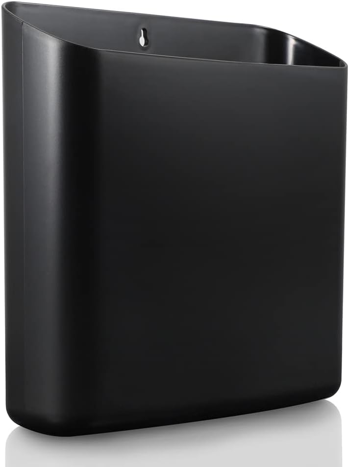 Picowe Magnetic Laundry Storage, Large Lint Holder Bin for Laundry Room, Space-Saving Trash Container Hanging on Dryer, Washer or Wall Mount Trash Bin (Black)