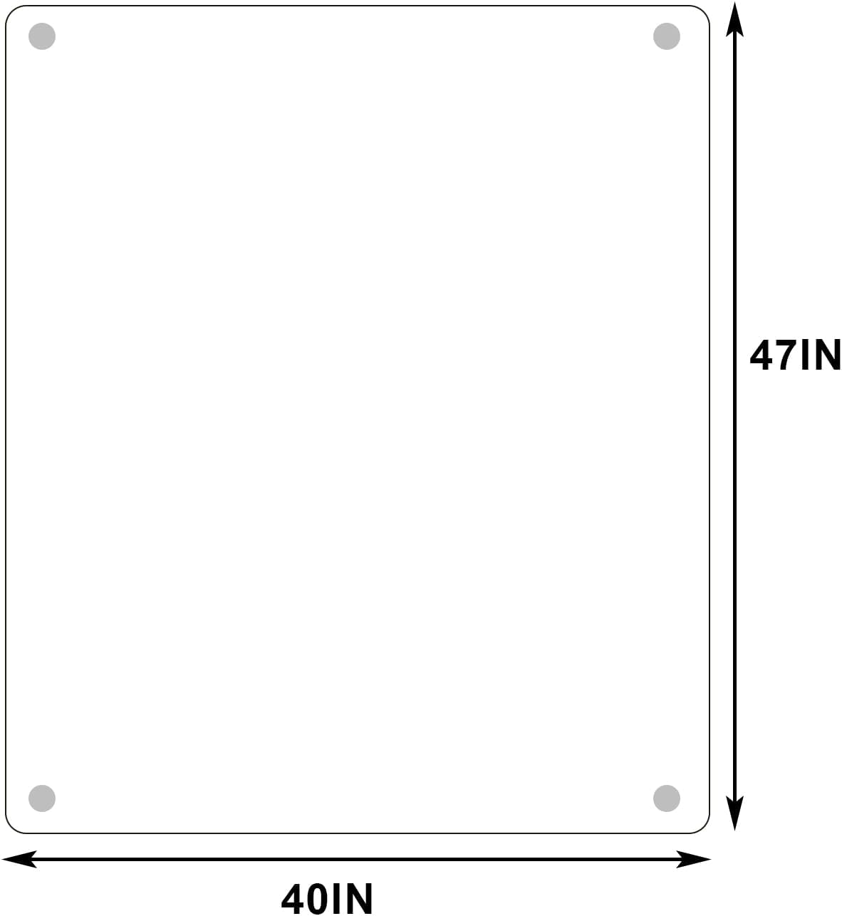 GLSLAND 47"x40" Tempered Glass Chair Mat Heavy-Duty Floor Protector for Carpet & Hard Floors Scratch-Resistant Office Computer Desk Mats Clear