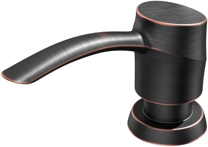 SAMODRA Kitchen Sink Soap Dispenser Oil Rubbed Bronze Built-in Soap Dispenser,ABS Dispenser Pump Head with 11 oz PET Bottle, Refill from Top