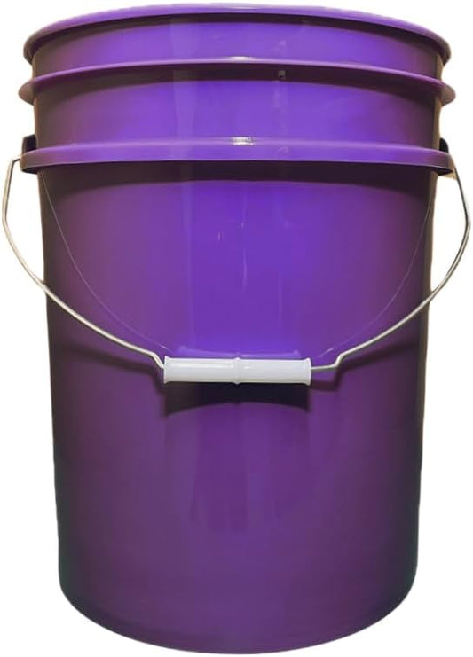 House Naturals 5 Gallon Premium HPDE Plastic Bucket - Made in USA Food Grade Storage Container, BPA Free All Purpose Pail (1, Purple)