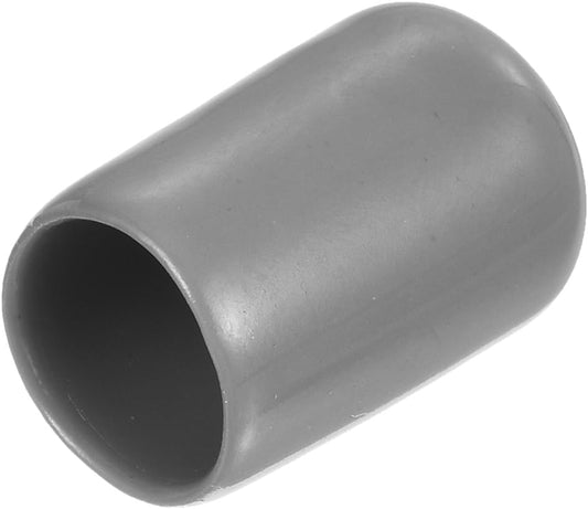 uxcell 20pcs Rubber End Caps Protective Caps 13mm ID Vinyl PVC Round Tube Bolt Cap Cover Screw Thread Protectors, Light Grey