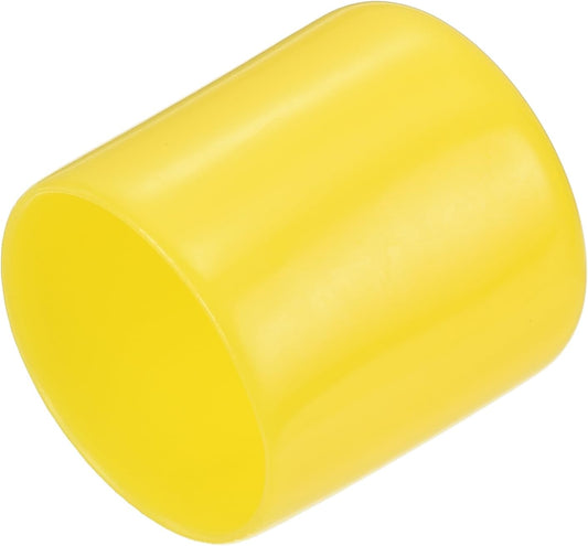 uxcell 20pcs Rubber End Caps 29mm(1 1/8") ID Vinyl PVC Round Tube Bolt Cap Cover Screw Thread Protectors Yellow