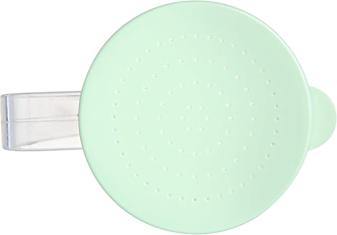 Restaurantware RW Base 10 Ounce Clear Plastic Dredge Spice Shaker 1 Reusable Dry Rub Shaker - Includes Green Perforated Lid With Handle Clear Polycarbonate Spice Shaker For Fine Seasonings