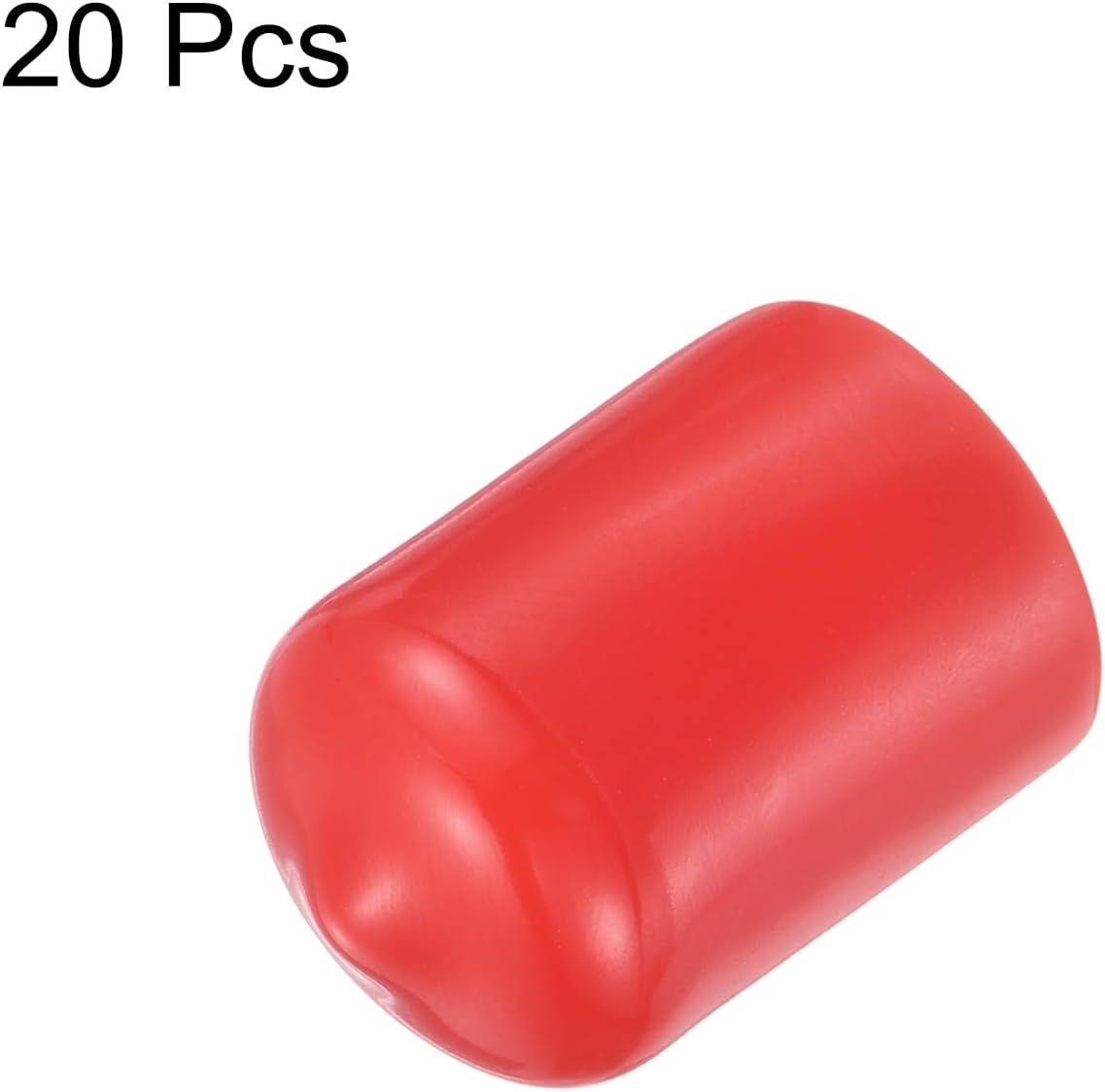 uxcell 20pcs Rubber End Caps 14.5mm ID Vinyl Round Tube Bolt Cap Cover Thread Protectors Red