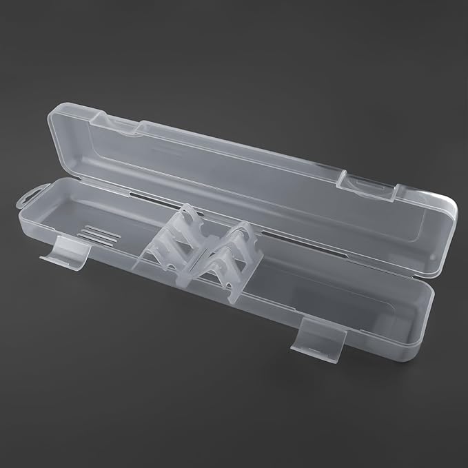 OriGlam Transparent Tableware Storage Case, Portable Flatware Utensil Box, Clear Cutlery Organziers Container for Spoon Fork Chopsticks for Travel Camping Picnic (A)