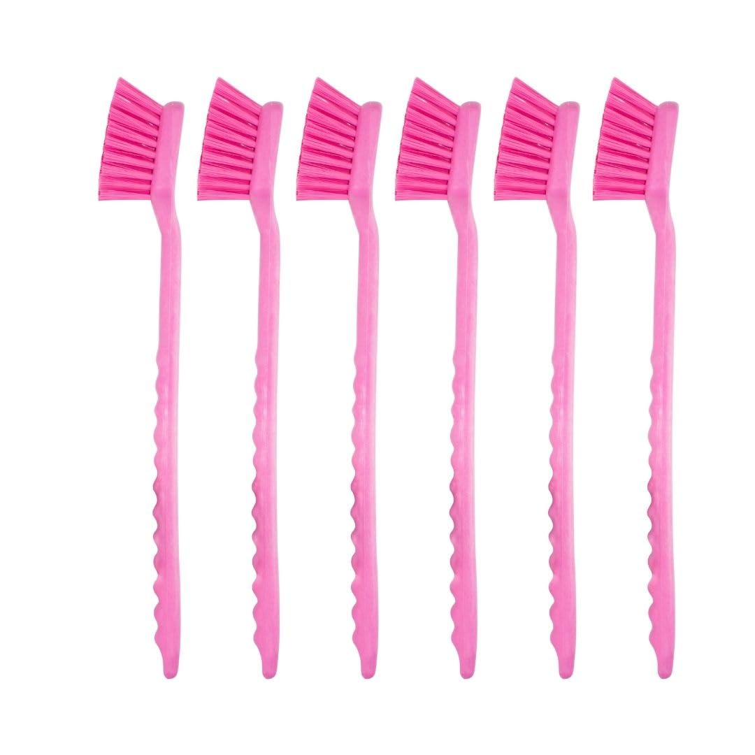 SPARTA 40501EC26 Plastic Large Scrub Brush, Kitchen Brush, Utility Brush With Long Handle For Cleaning, 20 Inches, Pink, (Pack of 6)