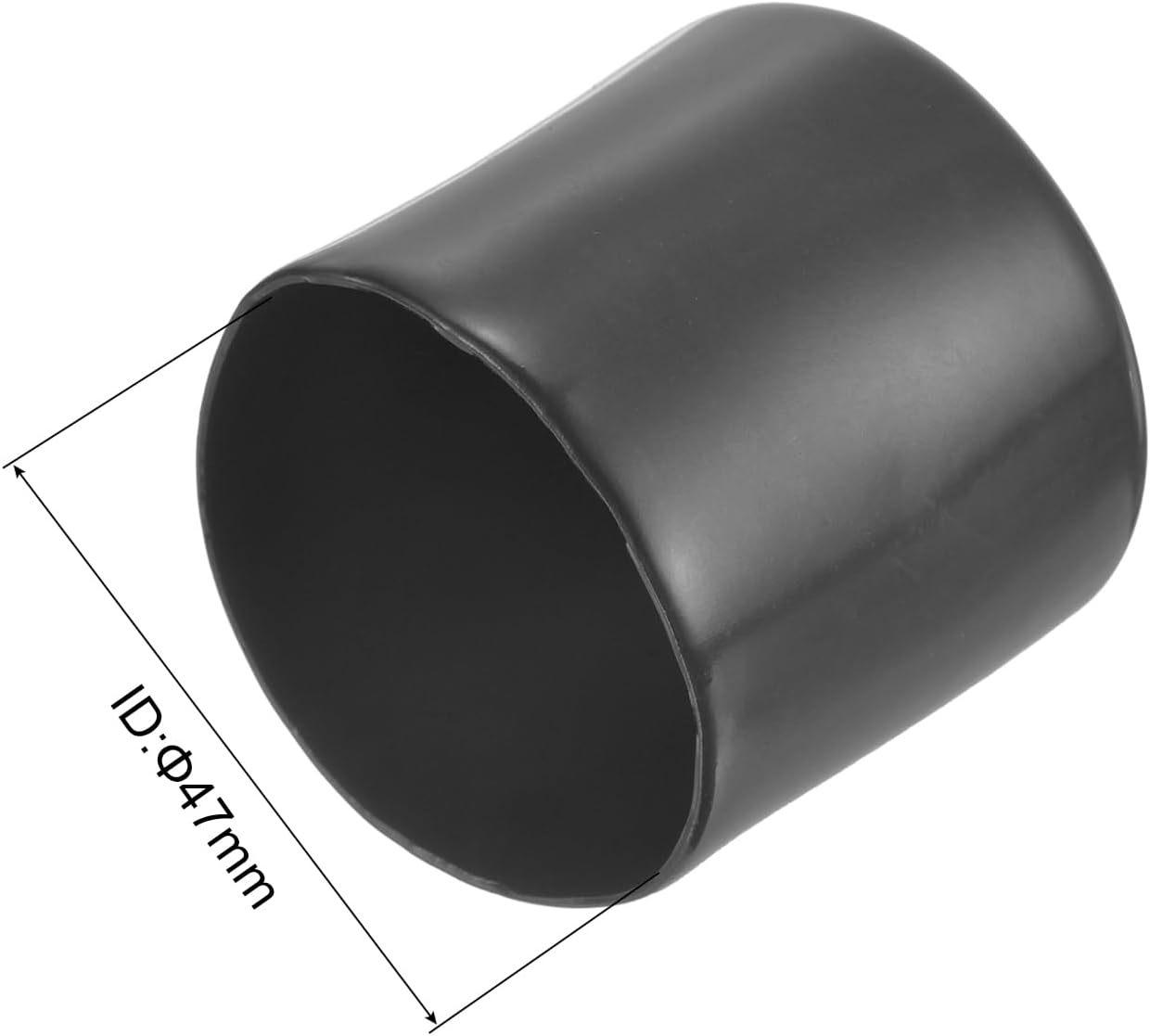 uxcell 20pcs Rubber End Caps 47mm(1 7/8") ID Vinyl Round Tube Bolt Cap Cover Thread Protectors Dark Grey