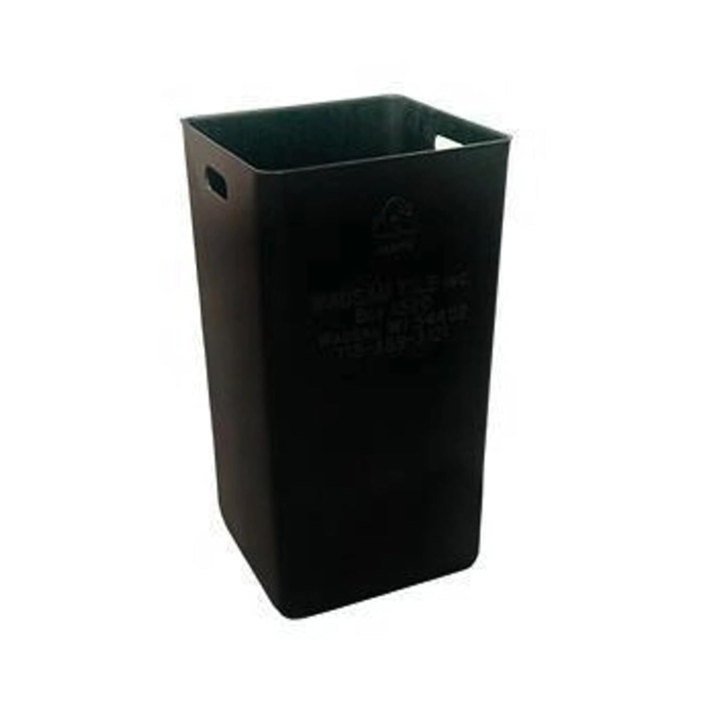 32 Gallon Square Slatted 100% Recycled Plastic Heavy-Duty Commercial Outdoor or Indoor Trash Can with Push Top Lid | Great for Schools and Businesses - Green