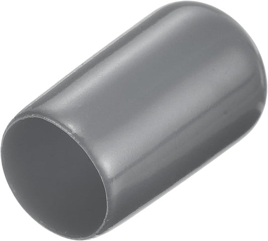 uxcell 20pcs Rubber End Caps 5.5mm ID Vinyl Round Tube Bolt Cap Cover Thread Protectors Dark Grey