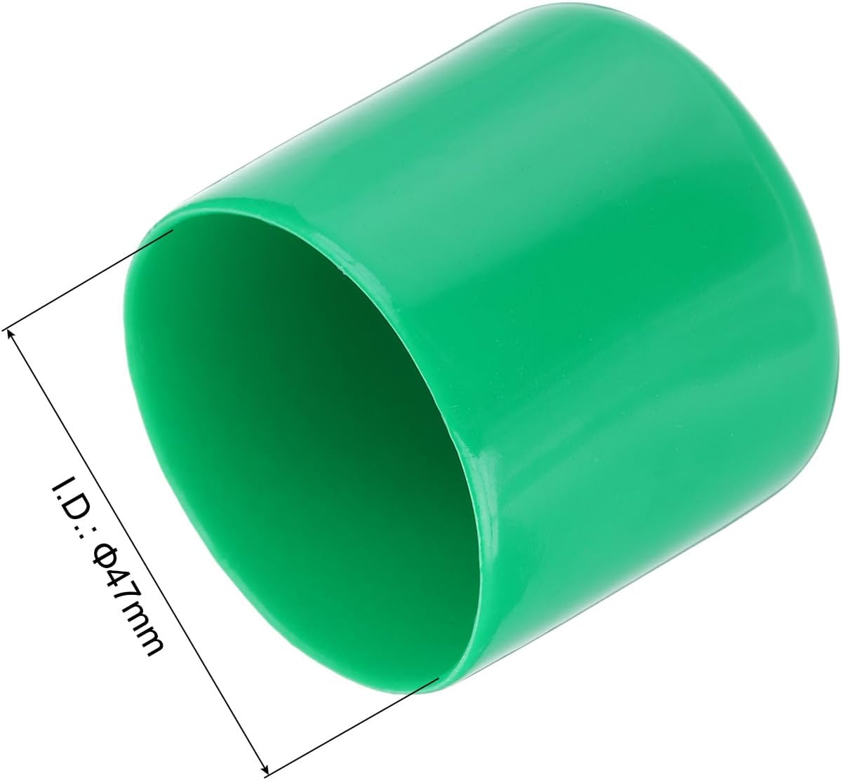 uxcell 20pcs Rubber End Caps 47mm(1 7/8") ID Vinyl PVC Round Tube Bolt Cap Cover Screw Thread Protectors Dark Green