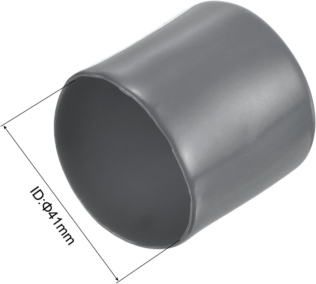 uxcell 20pcs Rubber End Caps 41mm ID Vinyl Round Tube Bolt Cap Cover Thread Protectors Dark Grey