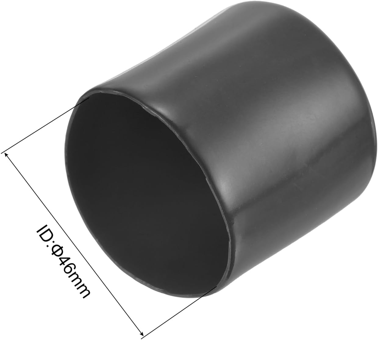 uxcell 20pcs Rubber End Caps 46mm ID Vinyl Round Tube Bolt Cap Cover Thread Protectors Dark Grey