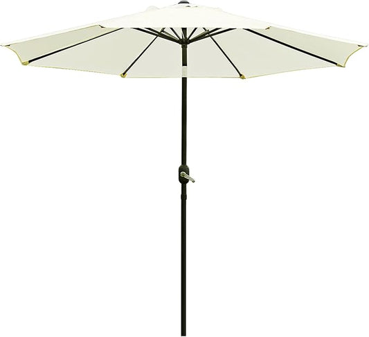 Sunnyglade 9' Patio Umbrella Outdoor Table Umbrella with 8 Sturdy Ribs (Beige)