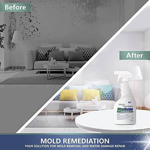 Vital Oxide Disinfectant, Deodorizer, Cleaner, Food-Contact Sanitizer, Virucide –(EPA registration #82972-1) – Kills Mold & Mildew, Eliminates Odors – 32 oz