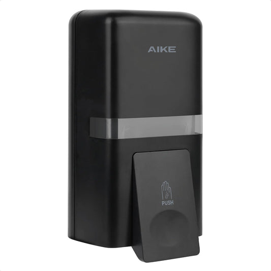 AIKE Wall Mount Liquid Soap Dispenser, 27oz Large Capacity with Extended Pump for Commercial Bathrooms(Black)