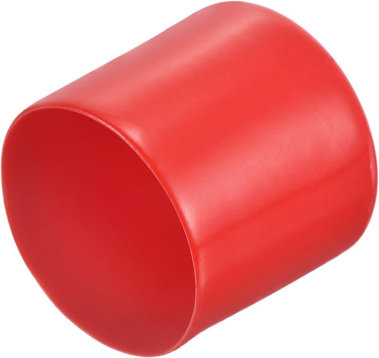 uxcell 20pcs Rubber End Caps 47mm ID Vinyl Round Tube Bolt Cap Cover Thread Protectors Red
