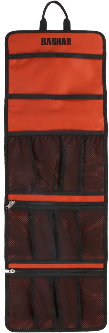Climbing Quickdraw Hanging Storage Bag, Carabiner Hook Gear Equipment Parts Collections, Durable Foldable Bundled Roll Anti-scratch Bag, Small Tools Organizer Pouch, suit for Rock Climbing Ice Climb