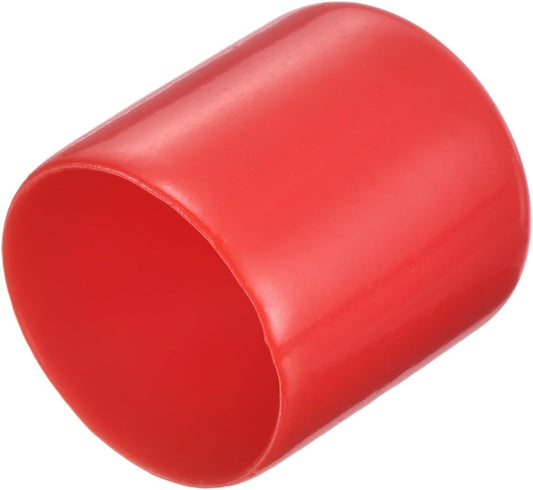 uxcell 20pcs Rubber End Caps 22mm ID Vinyl Round Tube Bolt Cap Cover Thread Protectors Red