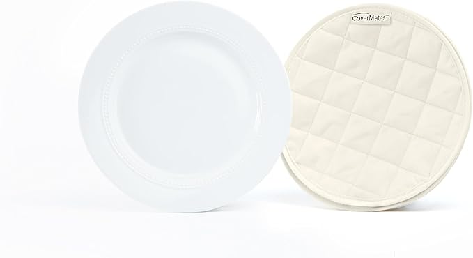 Covermates Keepsakes - Quilted Divider Set - Set of 4 - Scratch & Breakage Protection - Stain Resistant - Machine Washable - China Storage, Cream