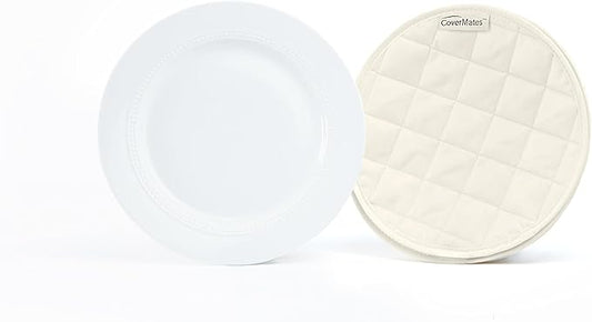 Covermates Keepsakes - Quilted Divider Set - Set of 4 - Scratch & Breakage Protection - Stain Resistant - Machine Washable - China Storage, Cream