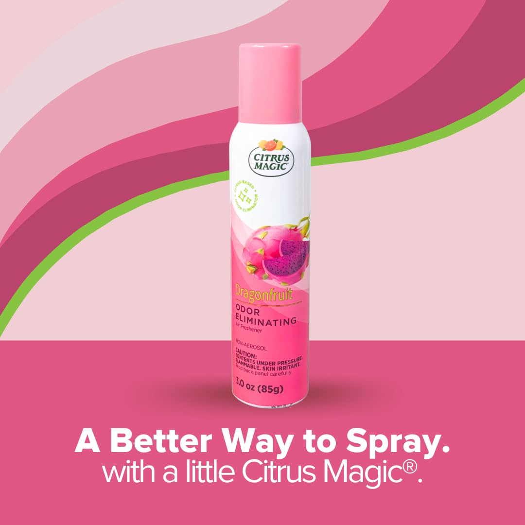 Citrus Magic Odor Eliminating Air Freshener Spray, Dragonfruit, 3-Ounce, Pack of 3