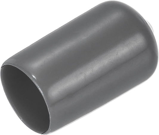 uxcell 20pcs Rubber End Caps 12mm(1/2") ID Vinyl PVC Round Tube Bolt Cap Cover Screw Thread Protectors Dark Grey