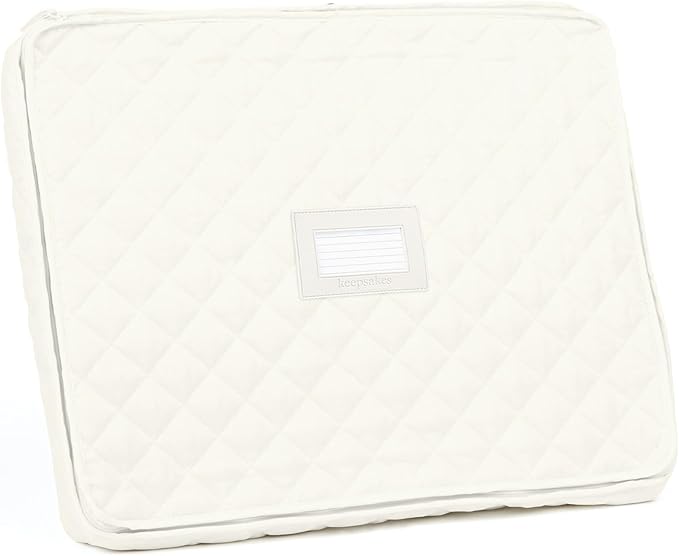 Covermates Keepsakes - Serveware Storage - Padded Protection - ID Window - Stain Resistant - Machine Washable - China Storage, Cream