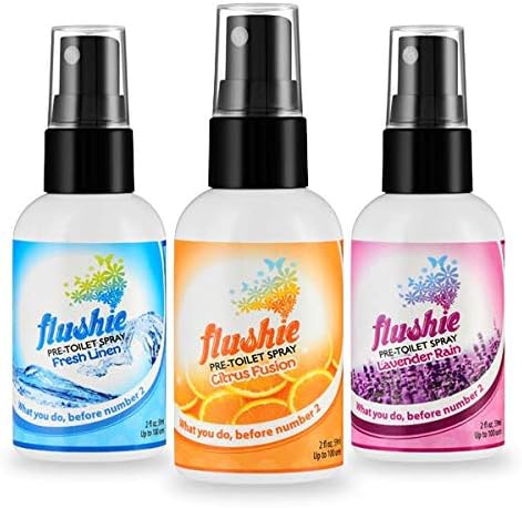 Flushie Pre-Toilet Sprays for Poop Travel Size Toiletries Bathroom Spray for Poop Spray for Toilet Deodorizer Traveling Essentials Poop deodorizer Poop Odor eliminator
