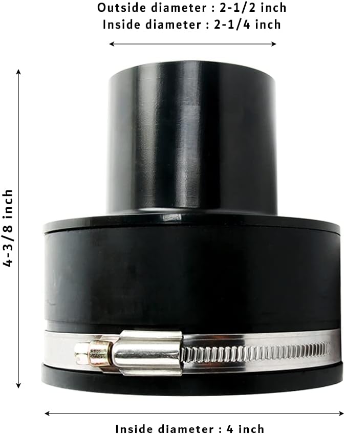 O'SKOOL 4-Inch (Inside Diameter) to 2-1/4-Inch (Inside Diameter) Dust Collector Fitting Vacuum Tool Port Adapter…