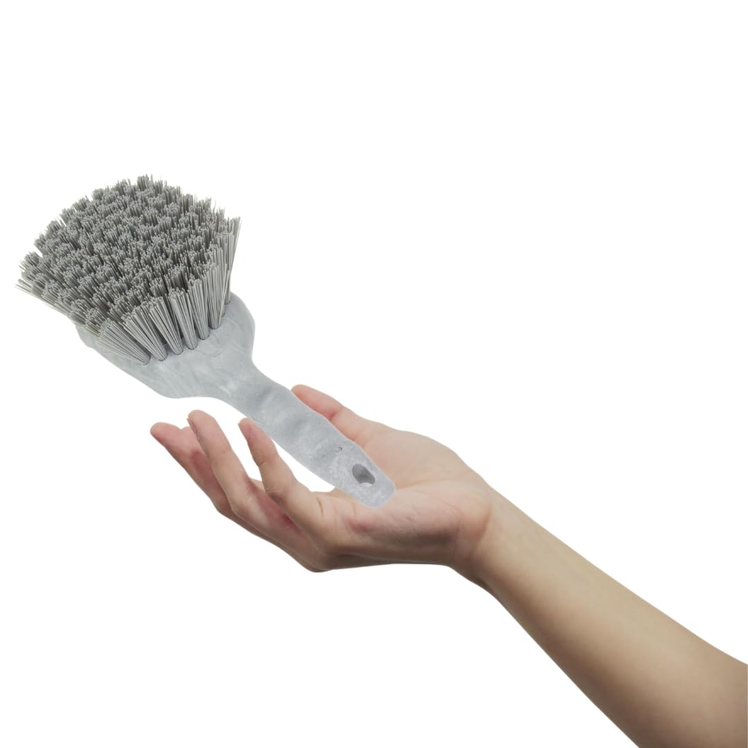 SPARTA 40541EC05 Plastic Scrub Brush, Utility Brush, Kitchen Brush With Hanging Hole For Cleaning, 8 Inches, Red