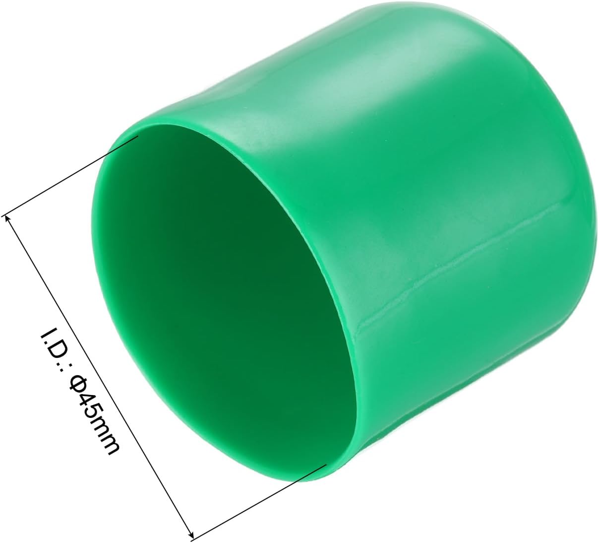 uxcell 20pcs Rubber End Caps 45mm(1 3/4") ID Vinyl PVC Round Tube Bolt Cap Cover Screw Thread Protectors Dark Green