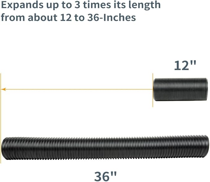 POWERTEC 4'' x 36" Dust Collection Hose, Flexible 4 Inch Dust Collector Hose for Table Saw, Drill Press, Woodworking and Wood Shop Dust Collection System (70128)