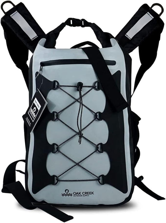 Oak Creek Canyon Falls 30L Dry Bag Backpack. Premium Waterproof Backpack with Padded Shoulder Straps. PVC Construction. Keep Your Gear Dry