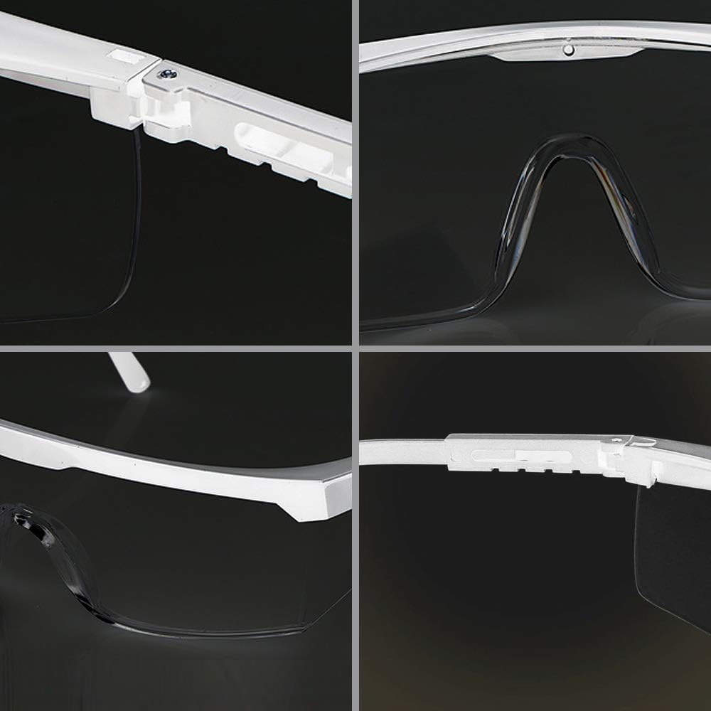 Safety Glasses, 5PCS Adjustable Wide-Vision Protective Glasses, Lightweight Fog-Proof Safety Goggles