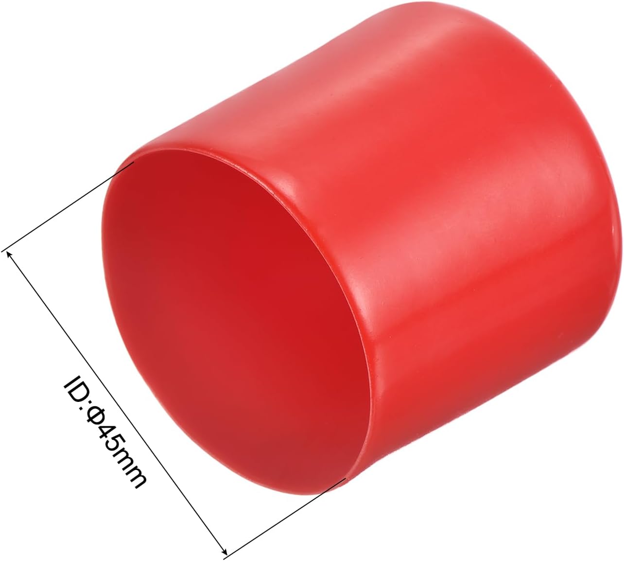 uxcell 20pcs Rubber End Caps 45mm ID Vinyl Round Tube Bolt Cap Cover Thread Protectors Red