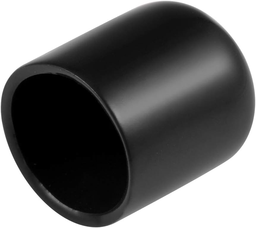 uxcell 20pcs Rubber End Caps 19mm ID Vinyl Round Tube Bolt Cap Cover Thread Protectors Black