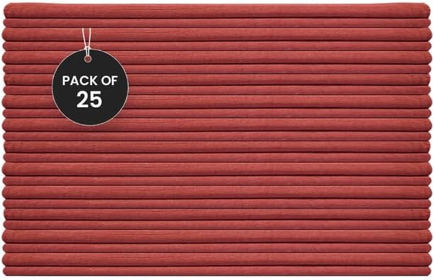 Shop Towels (Red, 25-Pack) - Bulk Cleaning Towel in a Bag, Mechanic Cotton Wipes for Car Maintenance, Auto Mechanics & Garage, Wipe Grease & Oil, Machine Wash & Reusable