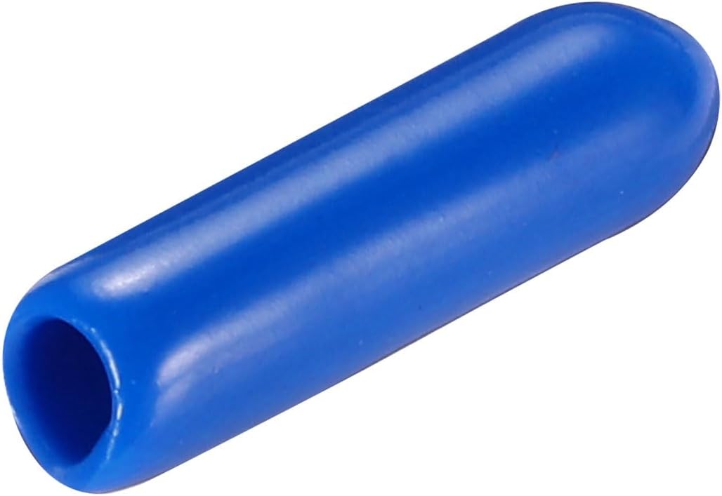 uxcell 20pcs Rubber End Caps 3mm(1/8") ID Vinyl PVC Round Tube Bolt Cap Cover Screw Thread Protectors Blue