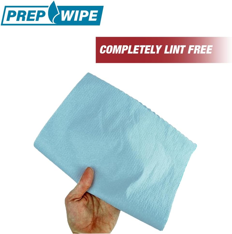 PrepWipe Heavy Duty Cleaning Towels, Lint Free Industrial Paper Towels, Disposable Pack of 300 Sheets 10"x14" (8 Boxes)- 26028
