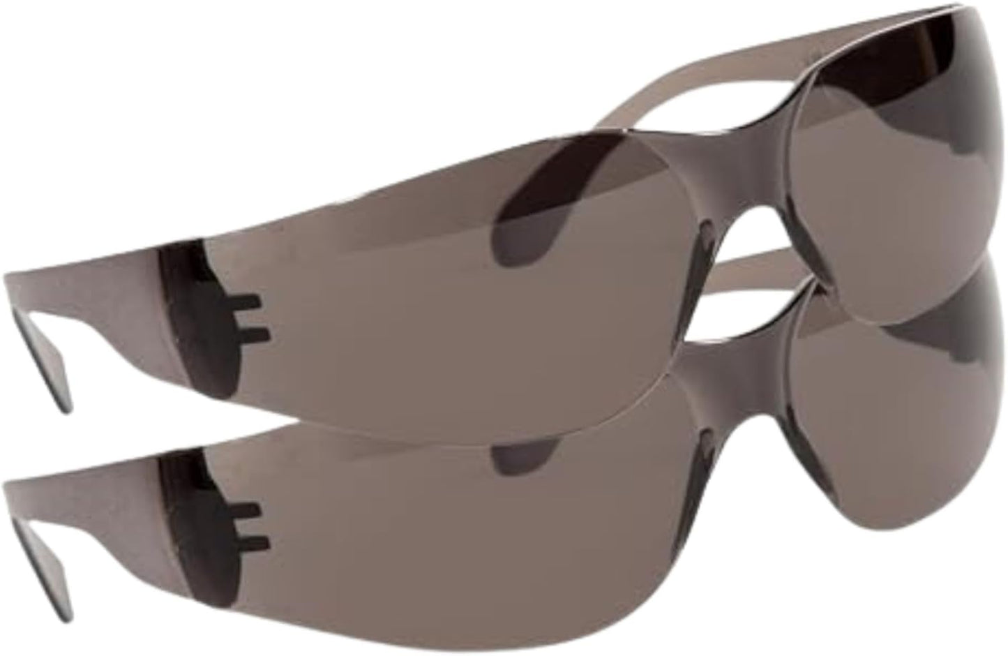 Quest Protective Apparel Safety Glasses for Men and Women - Anti Fog Safety Goggles for Shooting, Lab, or Construction – Polycarbonate Eye Protection [Smoke & Pack of 2]