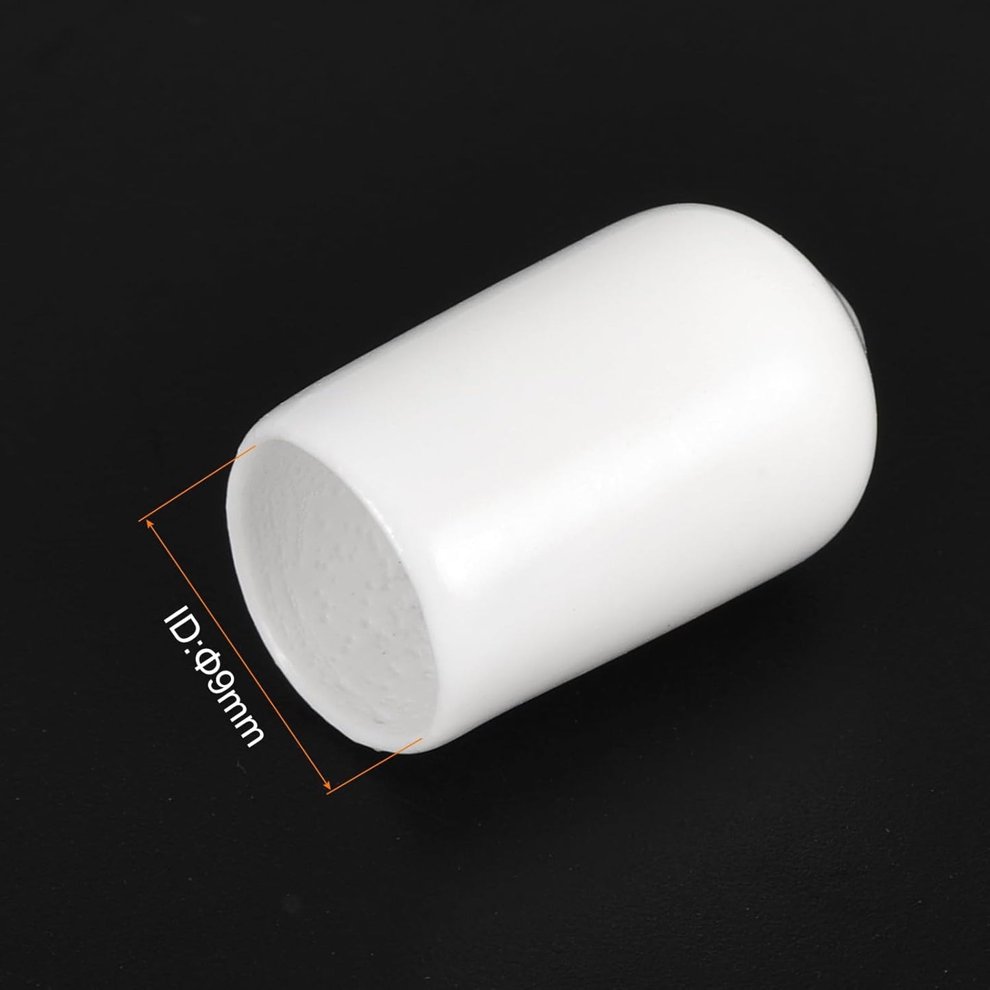 uxcell 20pcs Rubber End Caps 9mm ID Vinyl Round End Cap Cover Screw Thread Protectors White