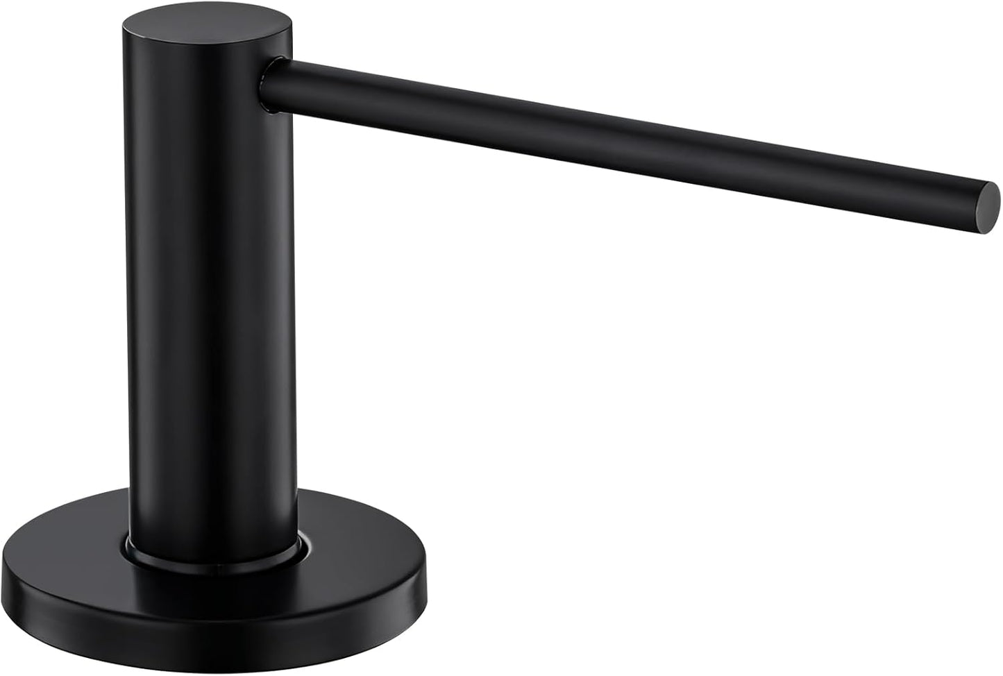 GAPPO Soap Dispenser for Kitchen Sink, Built in Sink Soap Dispenser, Matte Black Stainless Steel Pump Head, Lotion Dispenser with Refillable 17 OZ Bottle