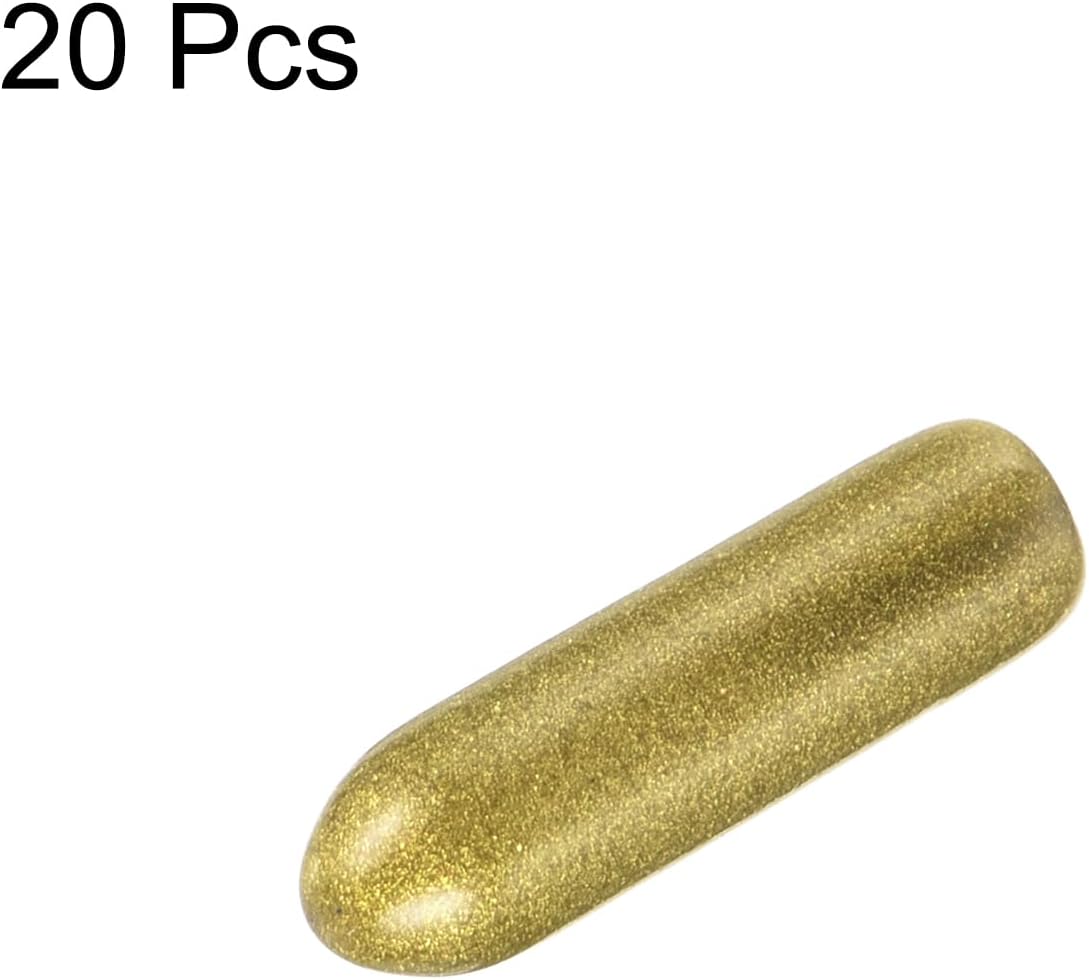 uxcell 20pcs Rubber End Caps 2.5mm ID Vinyl Round Tube Bolt Cap Cover Thread Protectors Gold