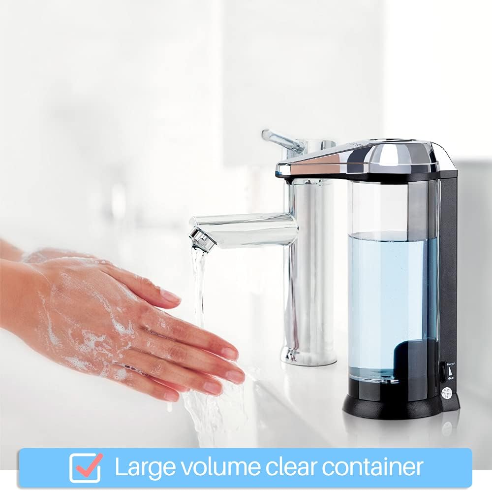 Secura 17Oz Automatic Liquid Soap Dispenser, Touchless Battery Operated Hand Soap Dispenser with Adjustable Soap Dispensing Volume Control Dial