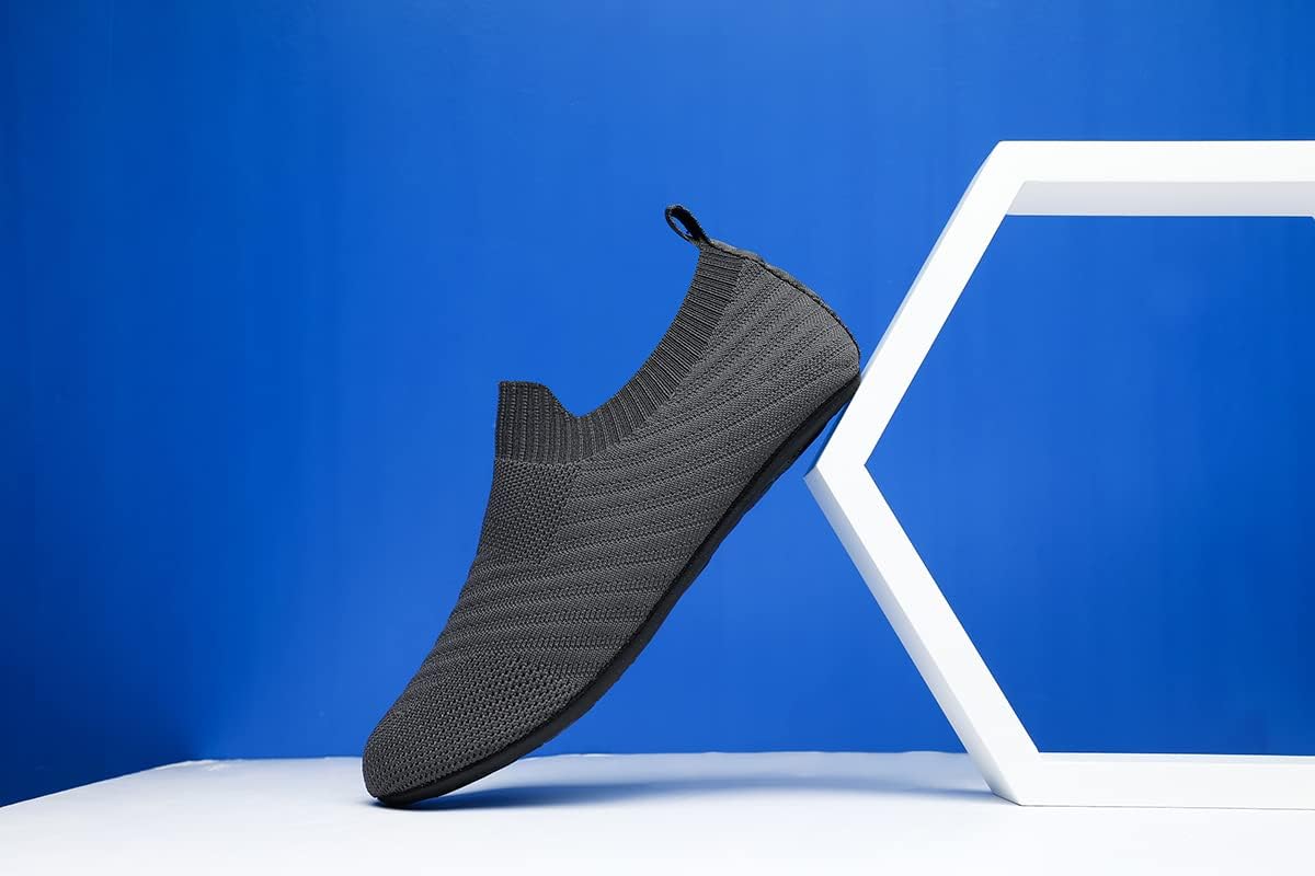 QZKDM Lightweight Slip on Grip Indoor House Slippers Barefoot Non Slip Home Exercise Yoga Shoes for Men Women