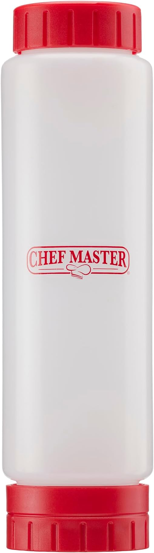 Chef Master Squeeze Bottles for Sauces (6-Pack) - Fill & Flip, Refillable 20 Oz. - Condiment Squeeze Bottles for Liquids, Sauces, Batter & Dressing - Made for Restaurants, Diners & Food Trucks - 90291